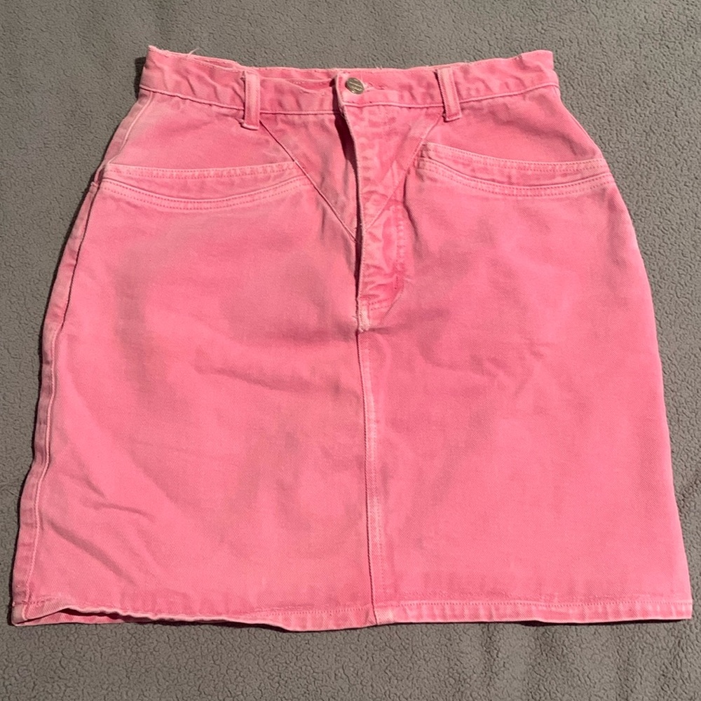 Vintage 80’s Denim Pink Skirt - Size 13